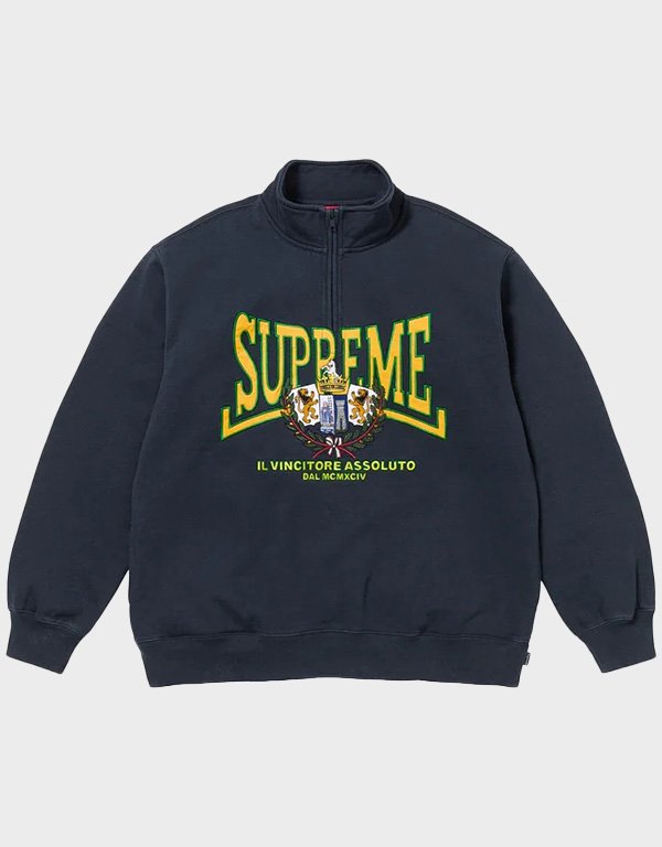supreme crest applique half zip up jacket supreme crest applique half zip up jacket