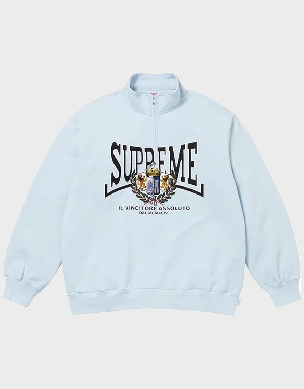 supreme crest applique light blue jacket supreme crest applique light blue jacket