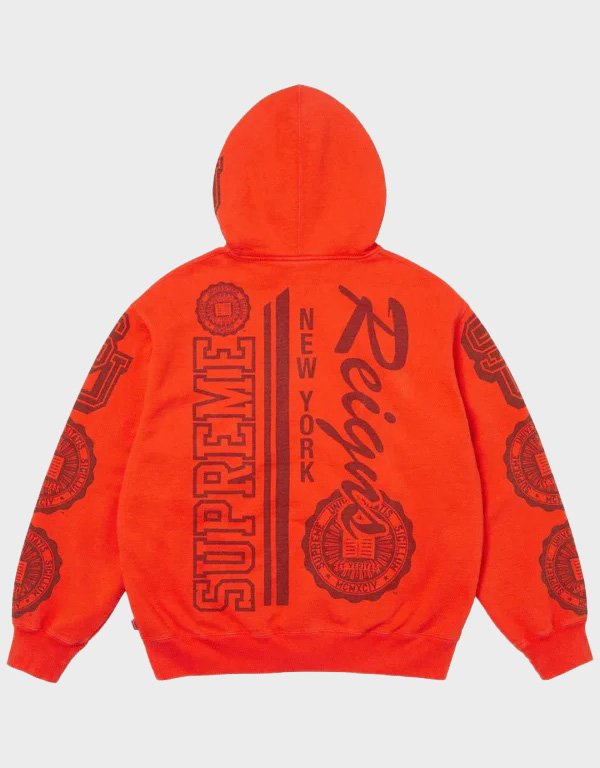 supreme knowledge reigns orange hoodie supreme knowledge reigns orange hoodie