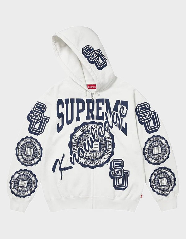 supreme knowledge reigns zi up white hoodie supreme knowledge reigns zi up white hoodie