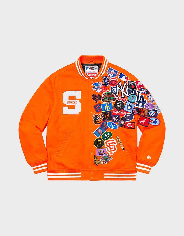 supreme new era mlb varsity jacket supreme new era mlb varsity jacket