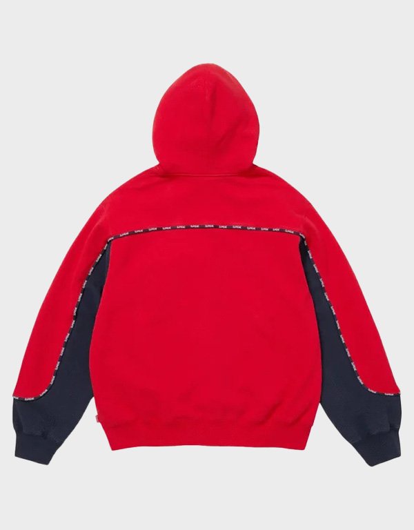 supreme piping zip up hoodie red supreme piping zip up hoodie red