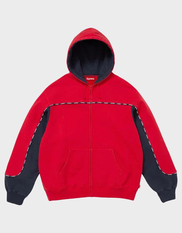 supreme piping zip up red hoodie supreme piping zip up red hoodie