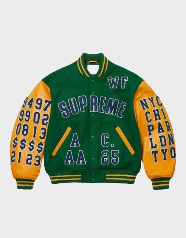 supreme praises green varsity jacket supreme praises green varsity jacket