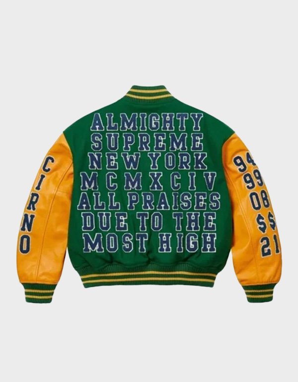 supreme praises varsity jacket green supreme praises varsity jacket green