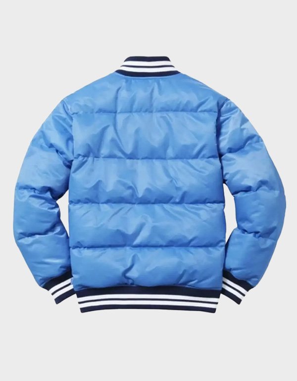 supreme puffy varsity blue jacket supreme puffy varsity blue jacket